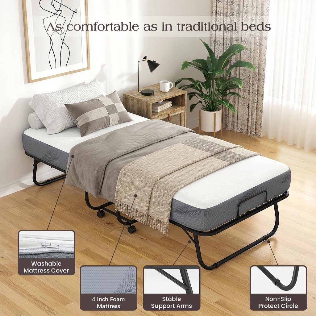 Folding Bed with Mattress O8851