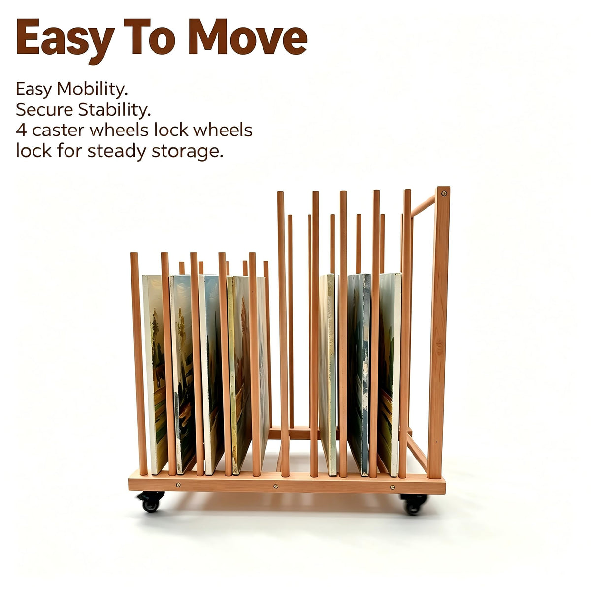 Art Storage Rack with Wheels S9616