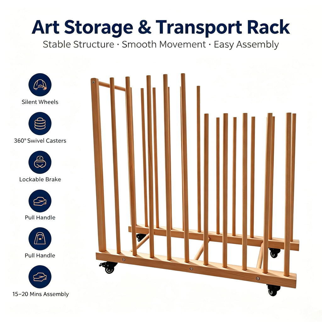 Art Storage Rack with Wheels S9616