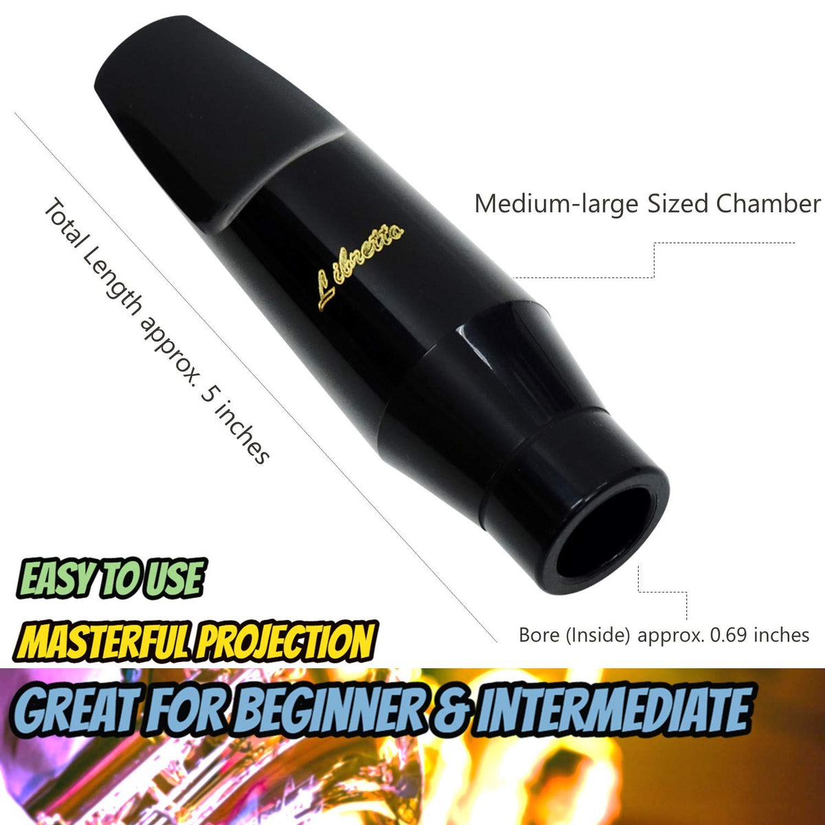 Baritone Saxophone Mouthpiece Kit Standard Set with ABS 4C Mouthpiece Z565