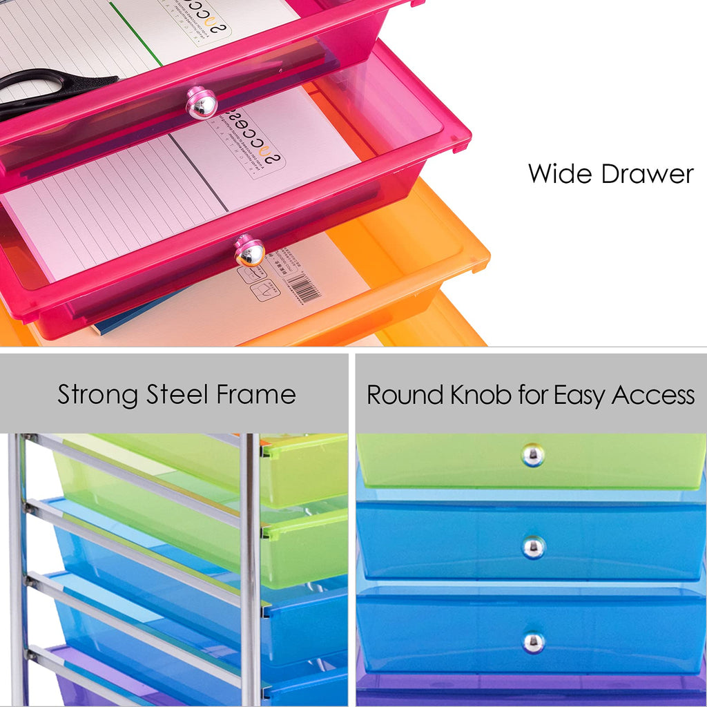 10 Drawer Rolling Storage Cart with Lockable Wheels N19295