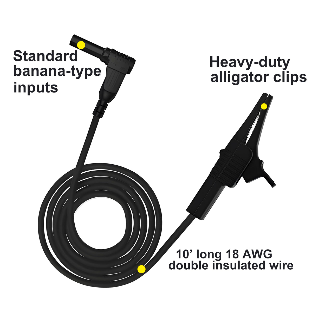 Heavy Duty Insulated Alligator Clips Test Leads N424