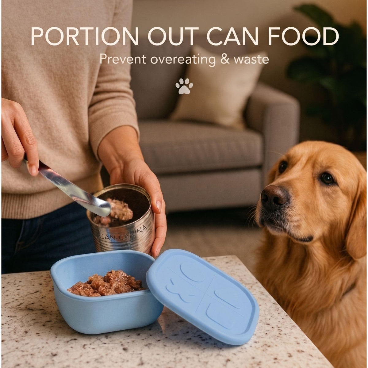 Airtight Pet Wet Food Storage Containers with Lids 4-Pack 12oz G94398