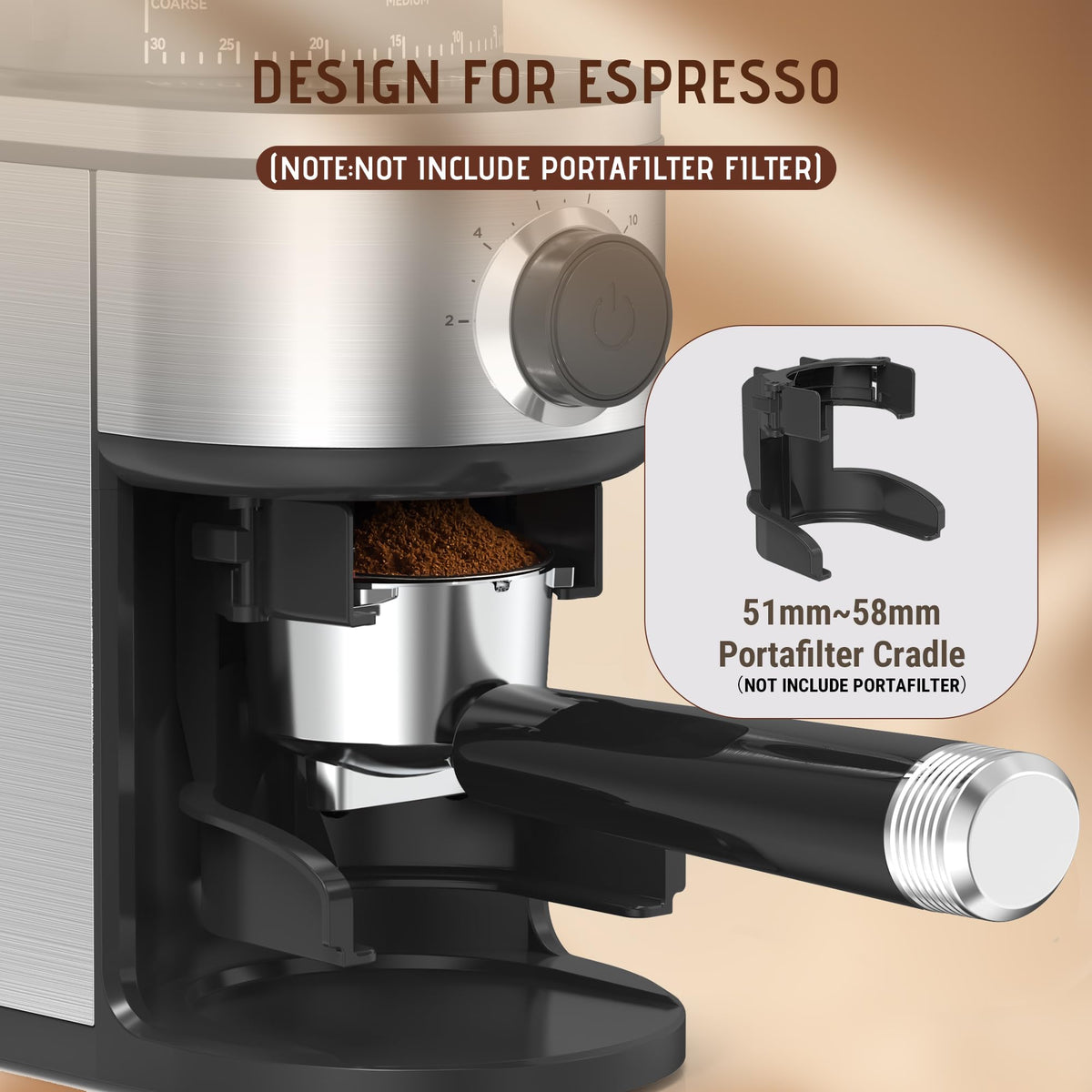 Electric Conical Burr Coffee Grinder with 30 Adjustable Grind Settings B967