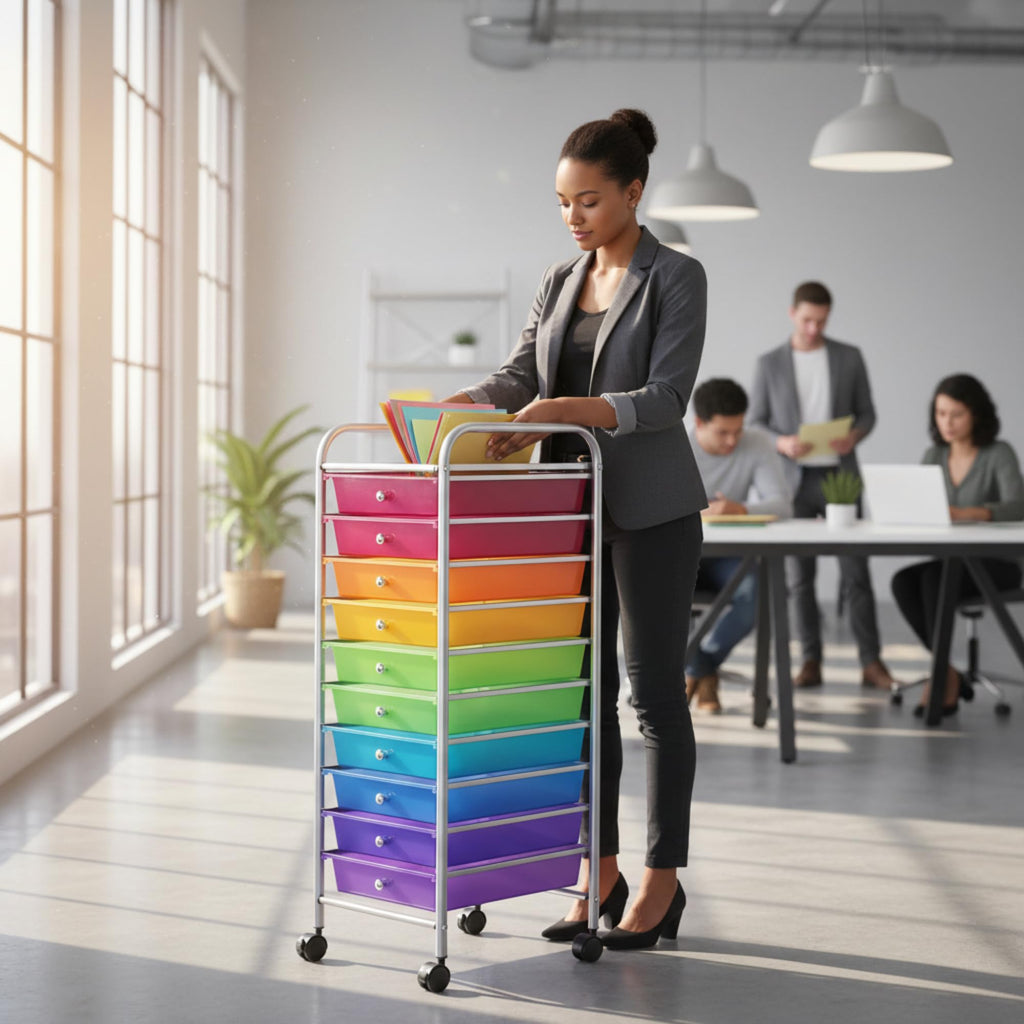 10 Drawer Rolling Storage Cart G3295