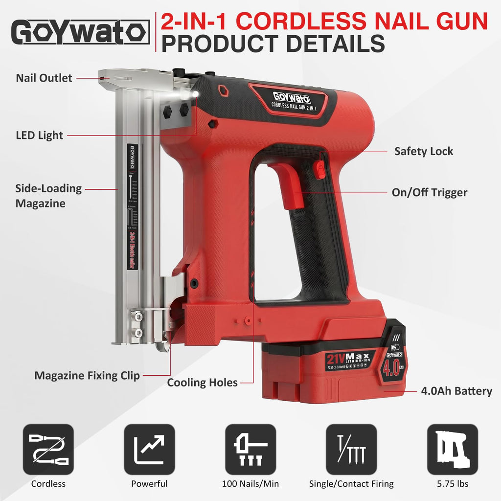 18GA Cordless Stapler Gun D820929