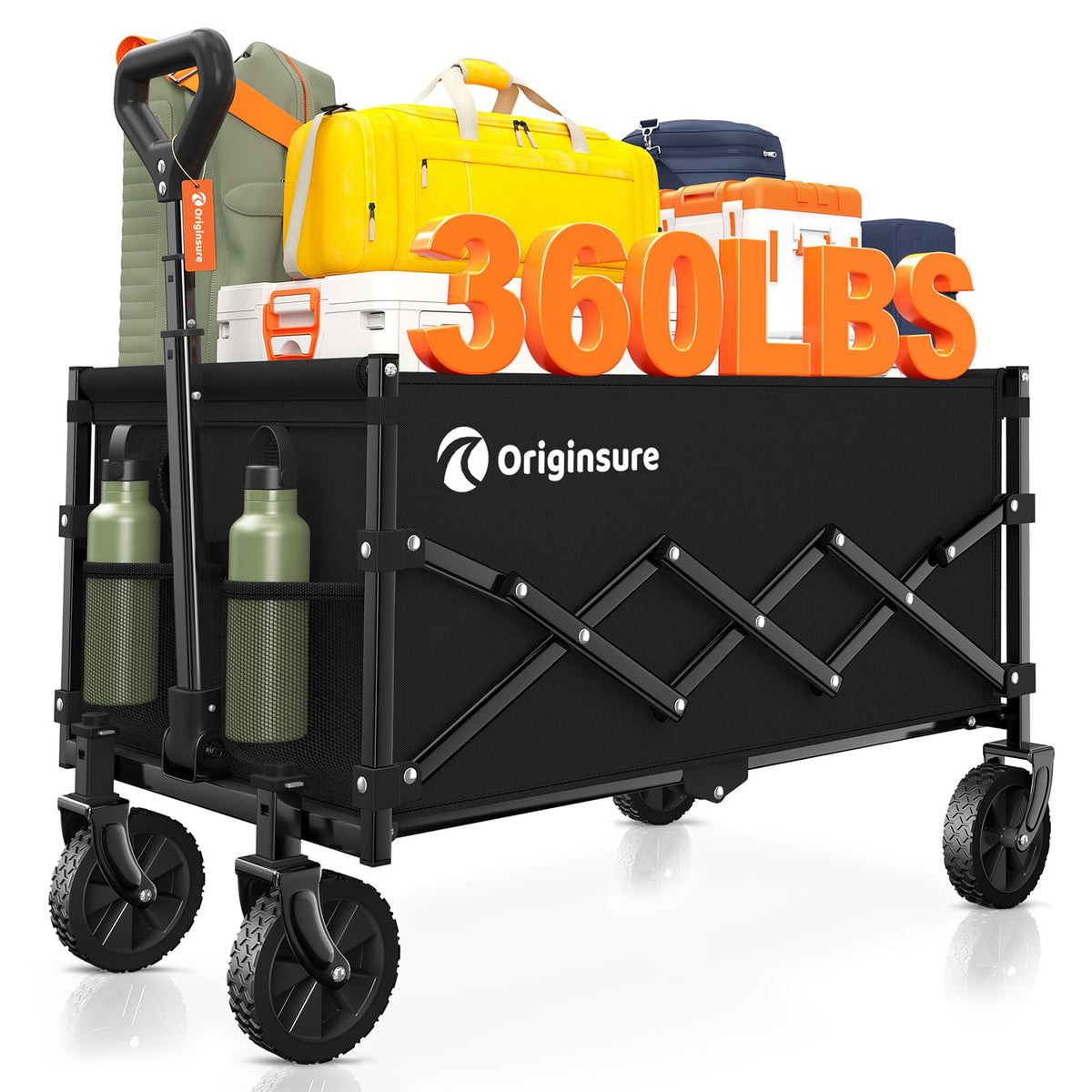 110L Collapsible Wagon Cart Black N884