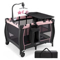 3 in 1 Pack and Play with Bassinet, Changing Table, Storage C579