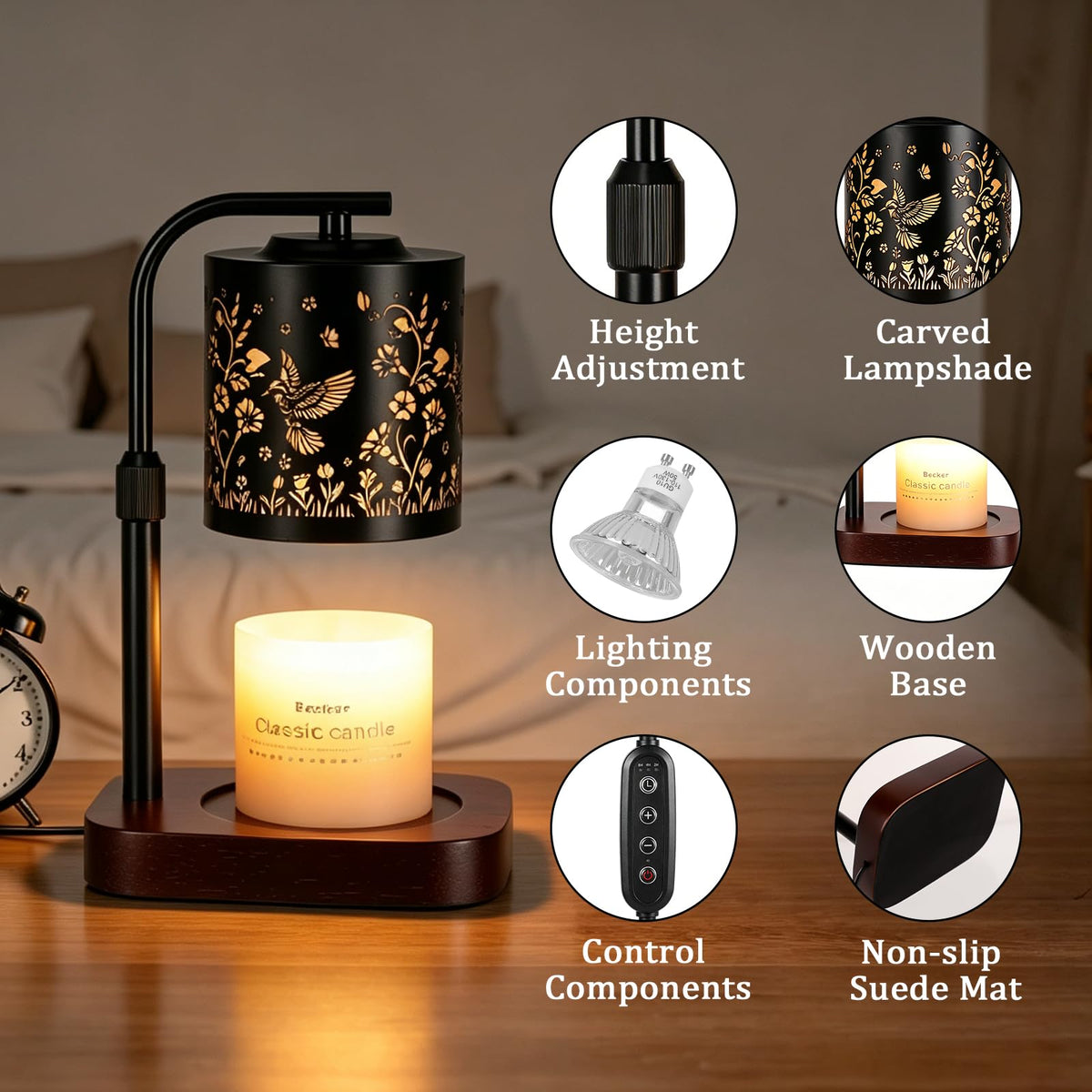 Candle Warmer Lamp with Timer & Dimmer A811