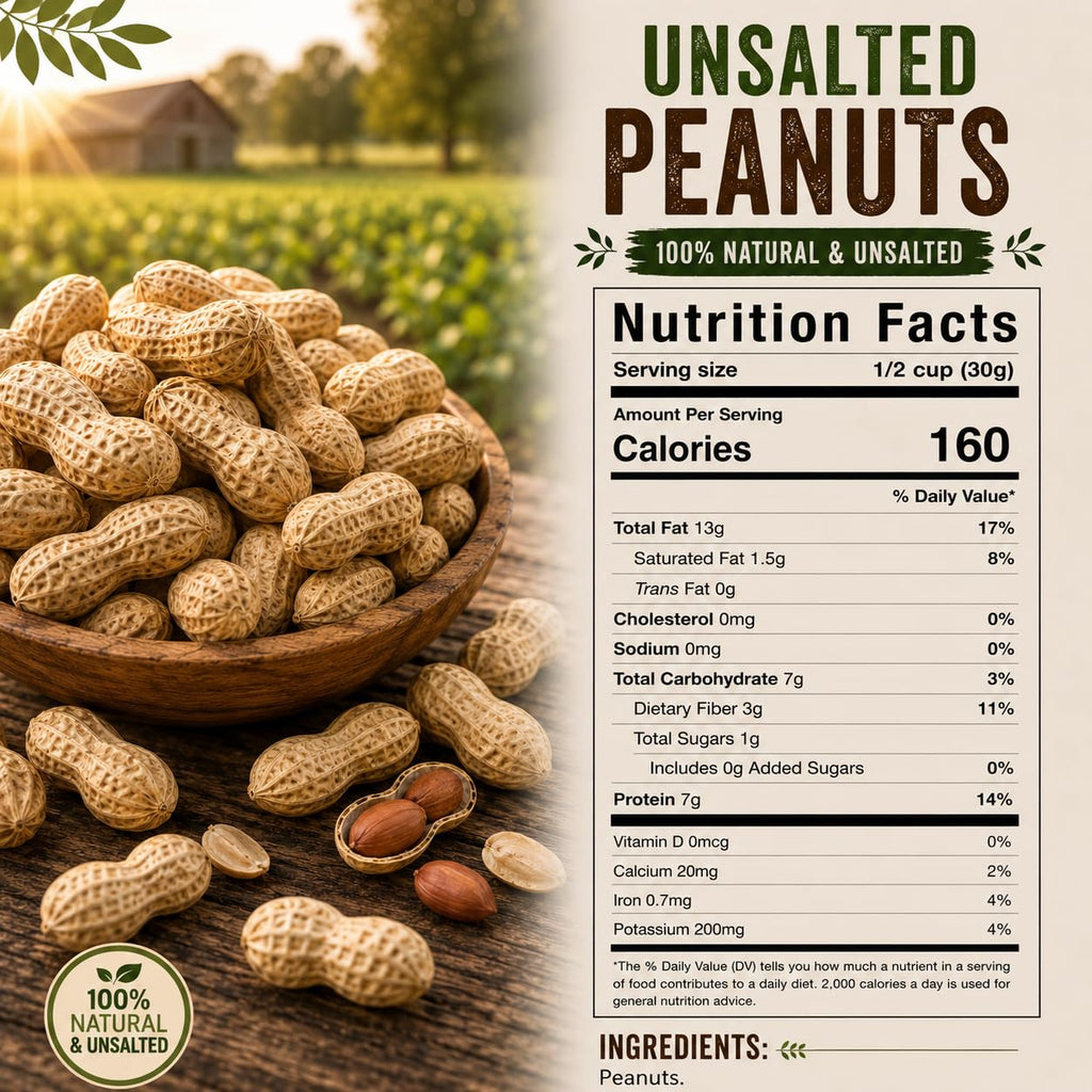 1 LB Unsalted Roasted Peanuts In Shell K158808