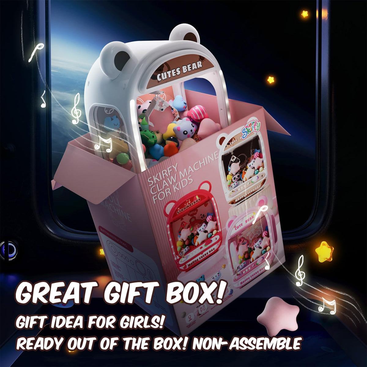Claw Machine with Mini Animal Plush Toy N183