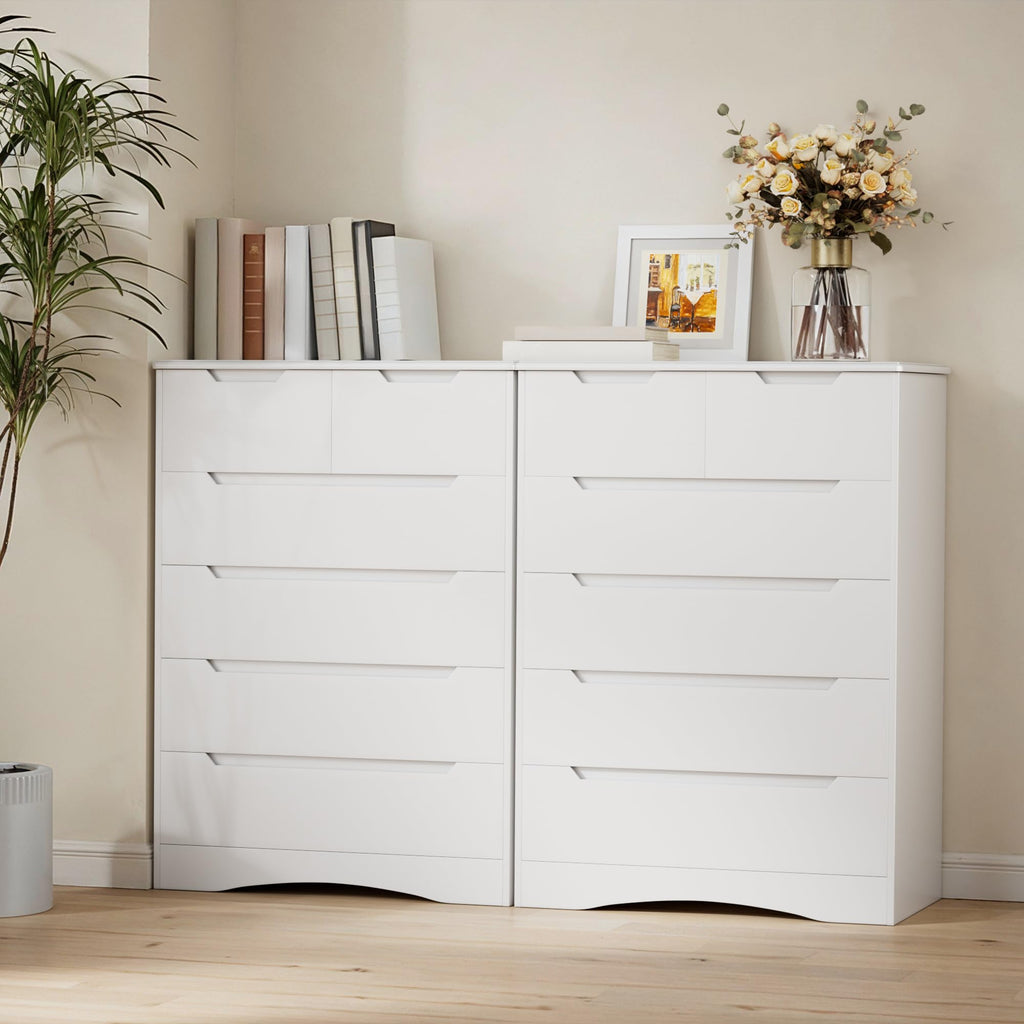 White 6 Drawer Dresser G186089