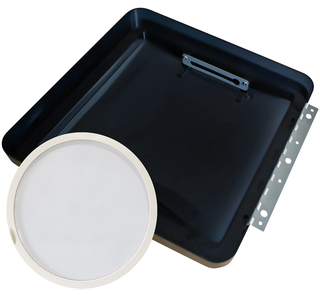 14"x14" RV Roof Vent Lid Replacement Smoke Dome Cover with Stainless Steel Screen D842444