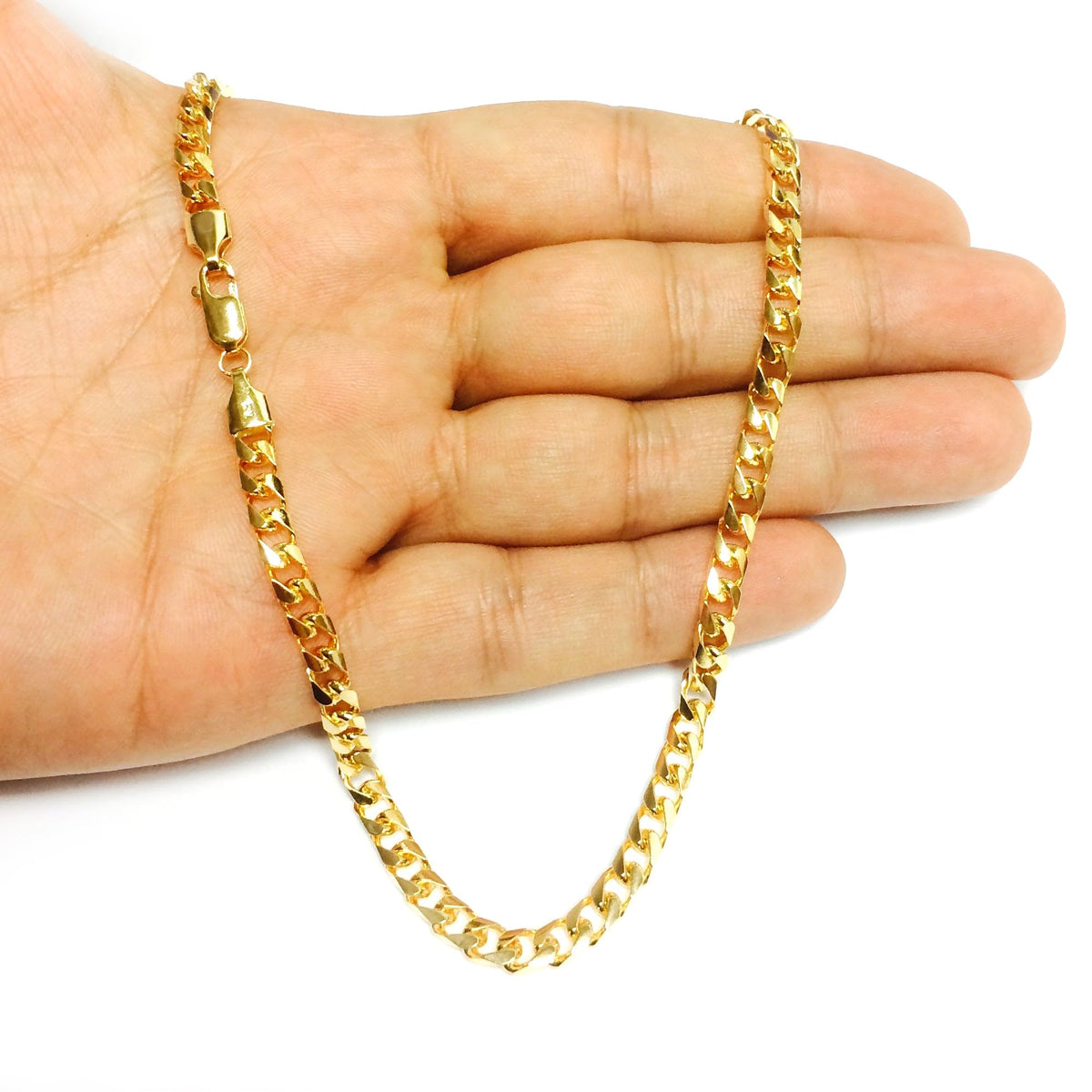 14k Yellow Gold Cuban Link Chain Necklace Z22371