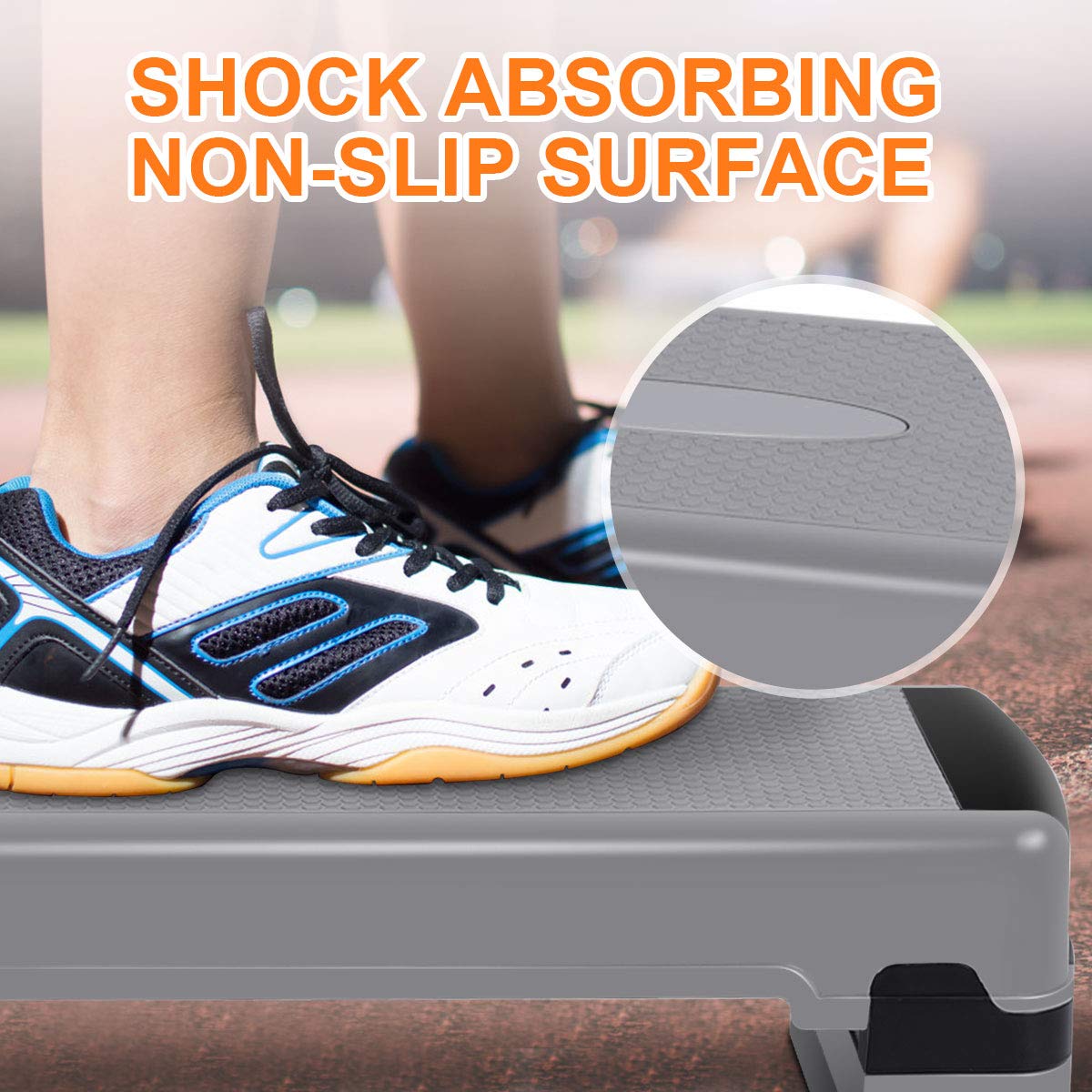 35" Height-Adjustable Non-Slip Aerobic Step Platform N4185