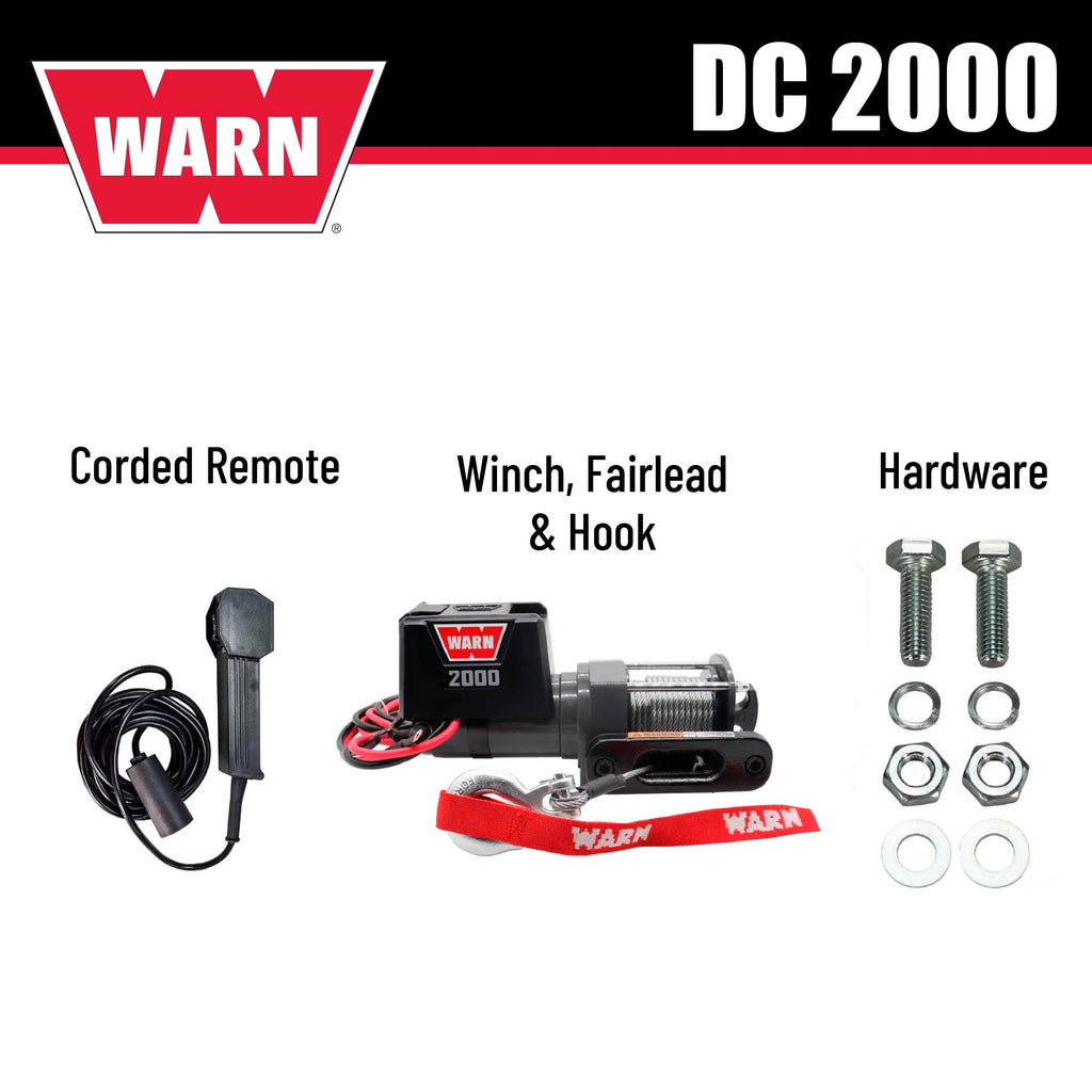 12V Electric Winch with 2000 lb Pulling Capacity S3732