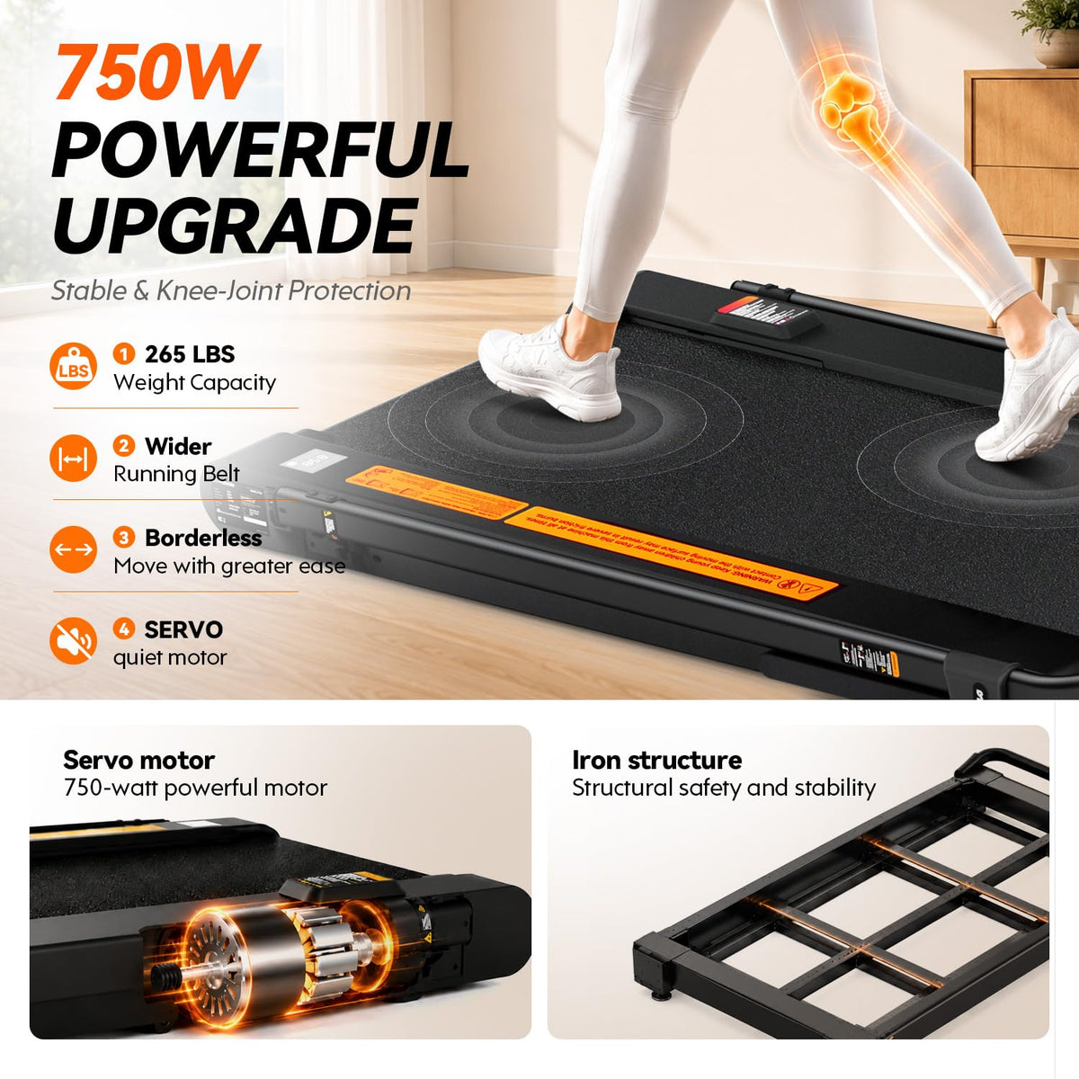 Foldable Treadmill with Vibration Plate M812963
