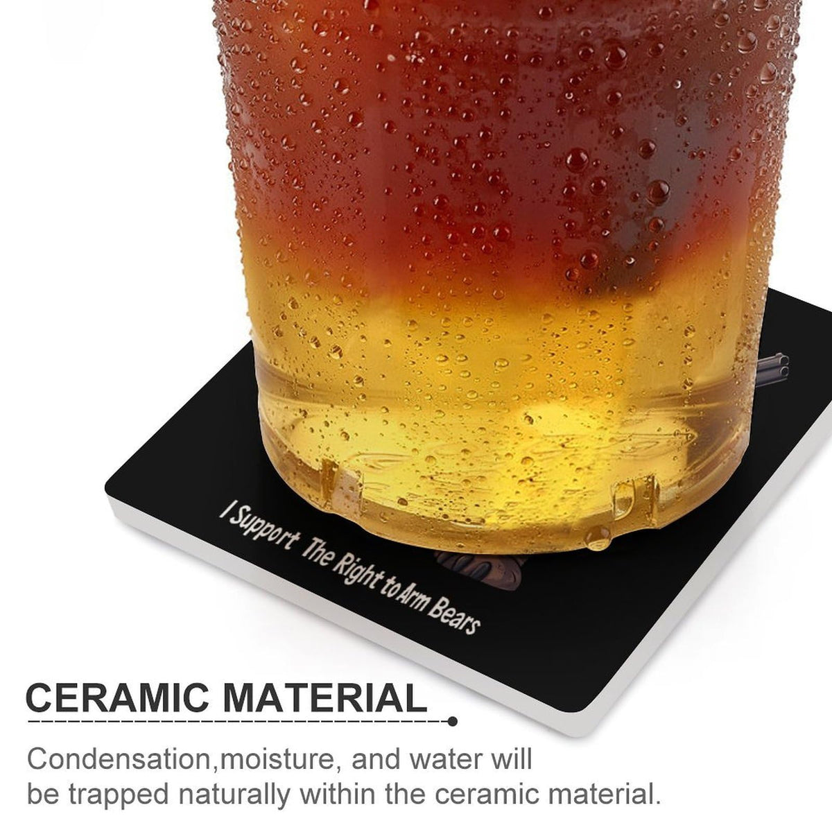 Ceramic Coasters Set Square Drink Coasters P6967