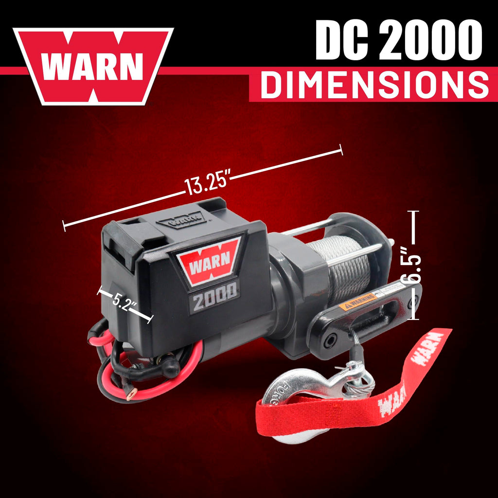 12V Electric Winch with 2000 lb Pulling Capacity S3732