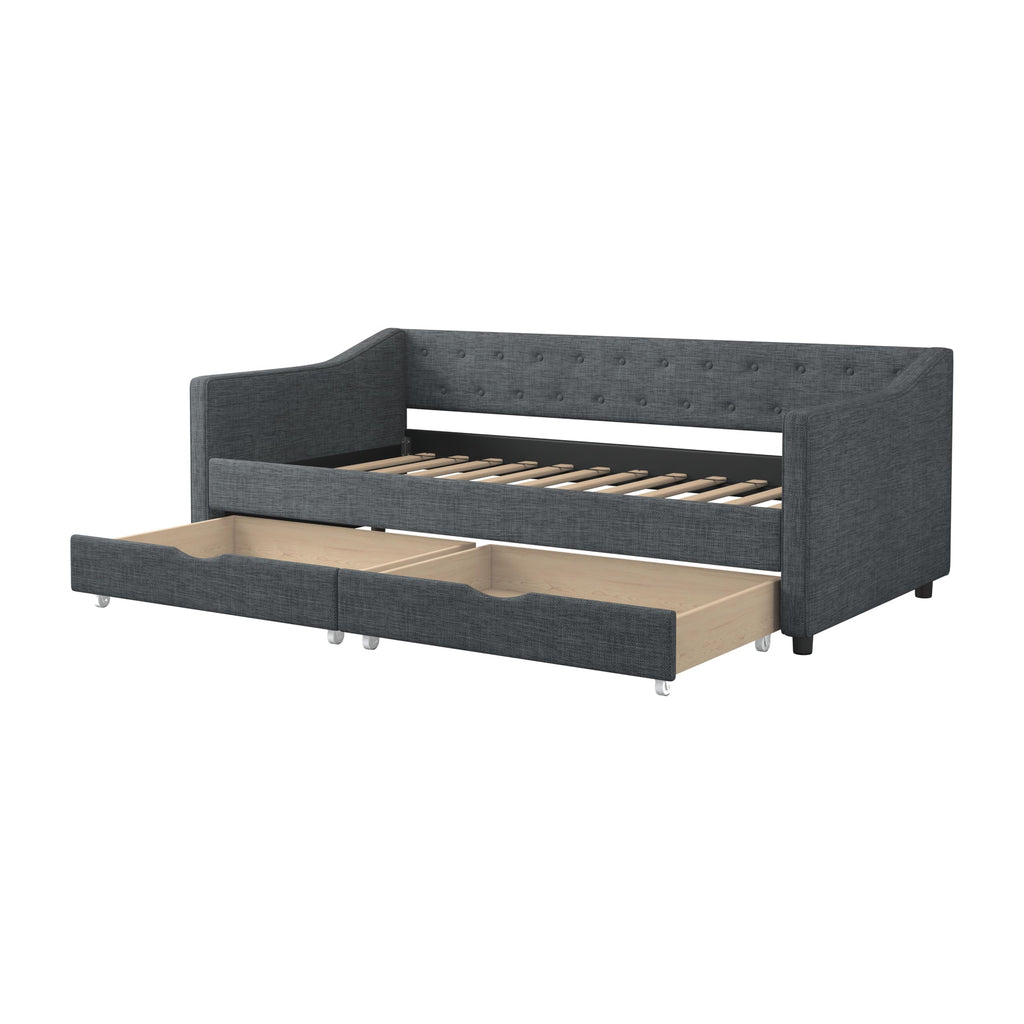 Upholstered Twin Size Daybed with Drawers L29392