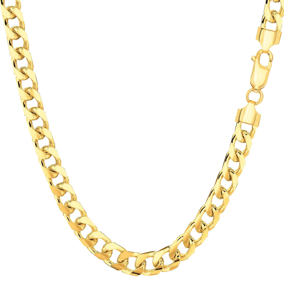 14k Yellow Gold Cuban Link Chain Necklace Z22371