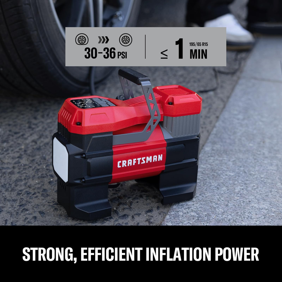 Portable 12V Tire Inflator with Digital Gauge A3310
