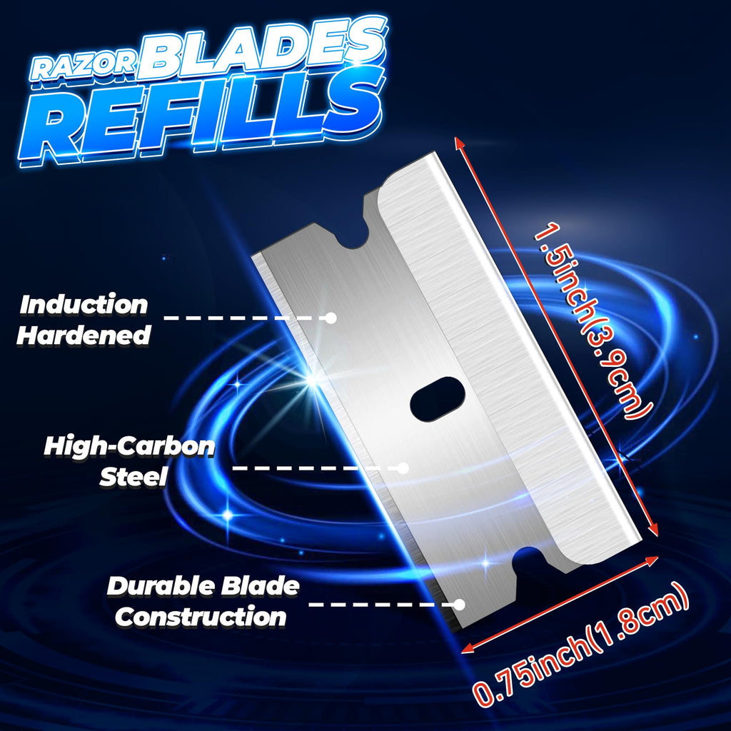 Single Edge Razor Blades, 100 Blades, High Carbon Steel X10621