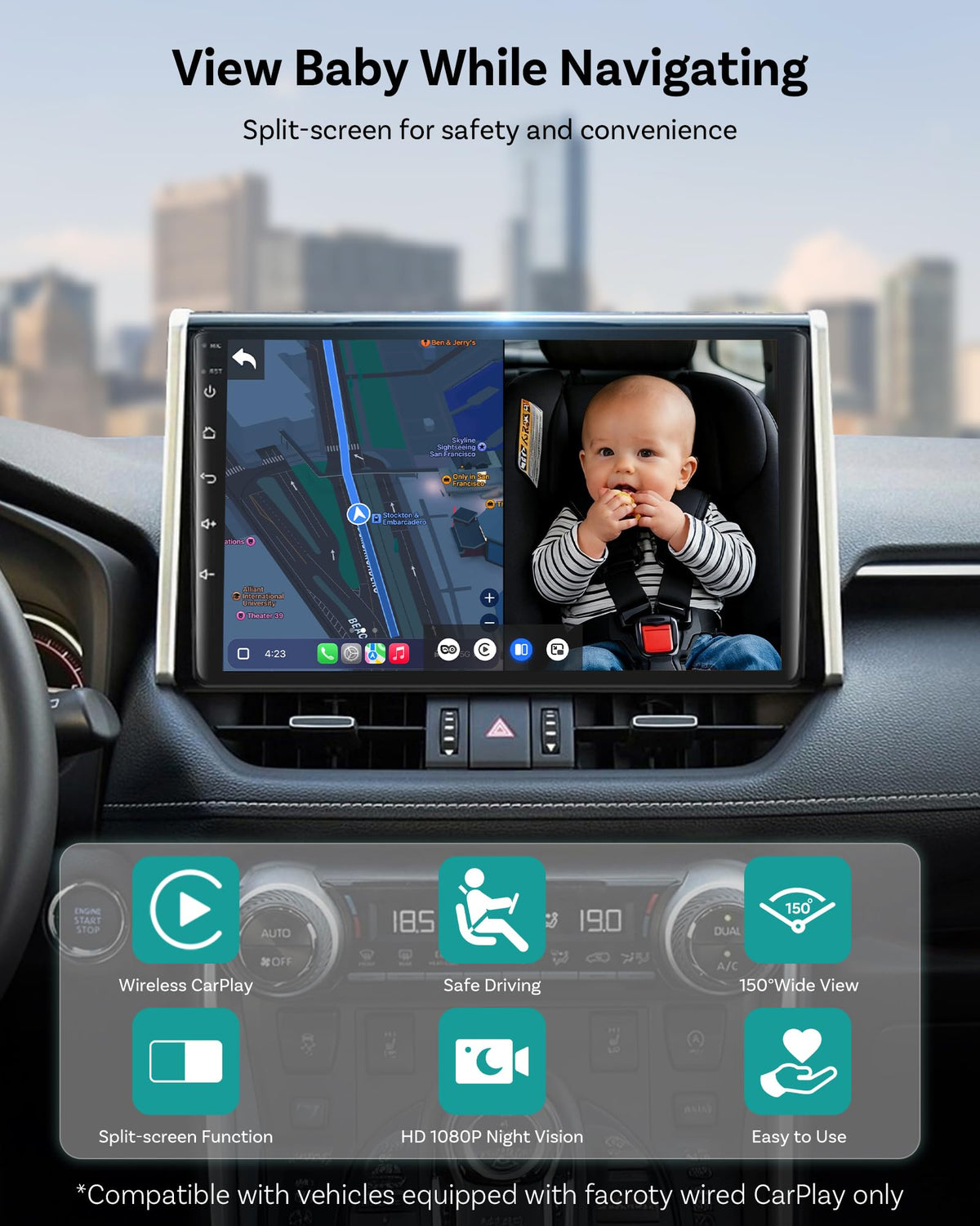 Baby Car Camera with HD Night Vision E33133