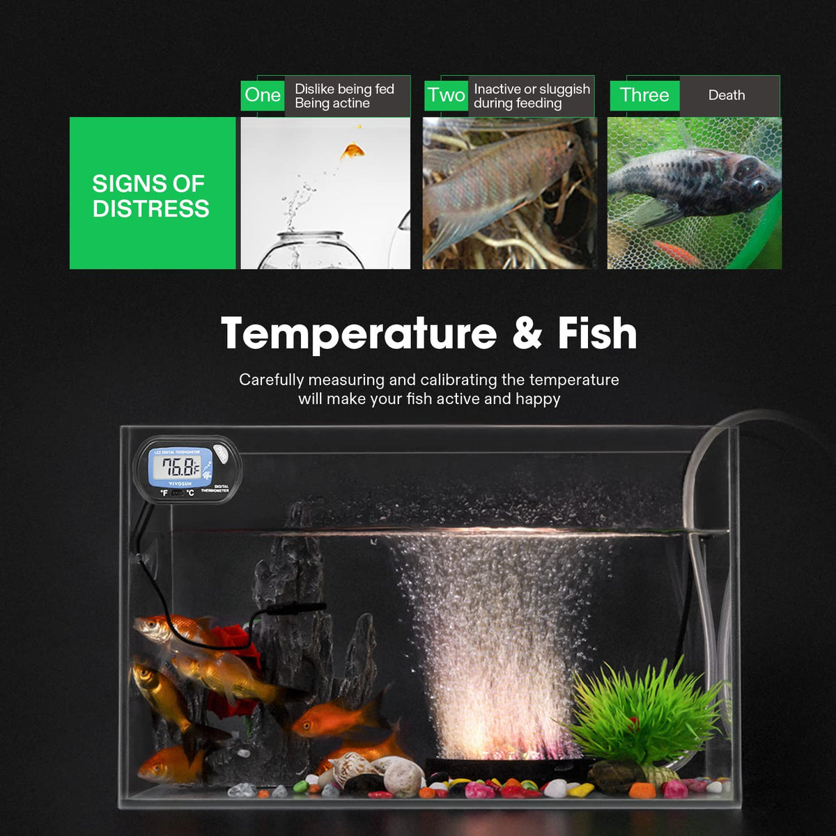 2-Pack LCD Digital Aquarium Thermometer I499582