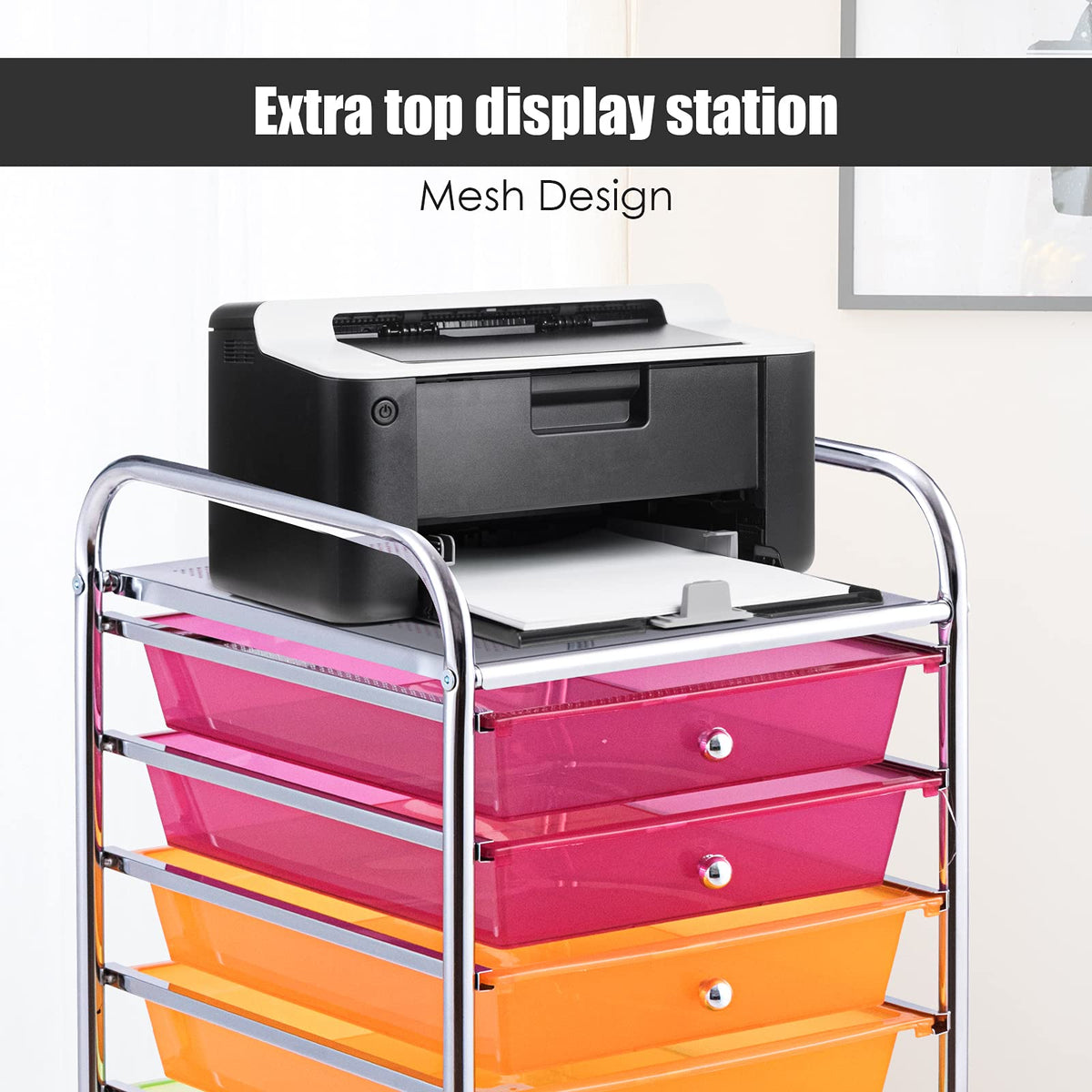 10 Drawer Rolling Storage Cart with Lockable Wheels N19295
