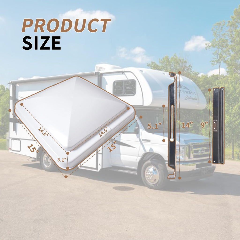 4 Pack 14 x 14 White RV Roof Vent Cover O40774