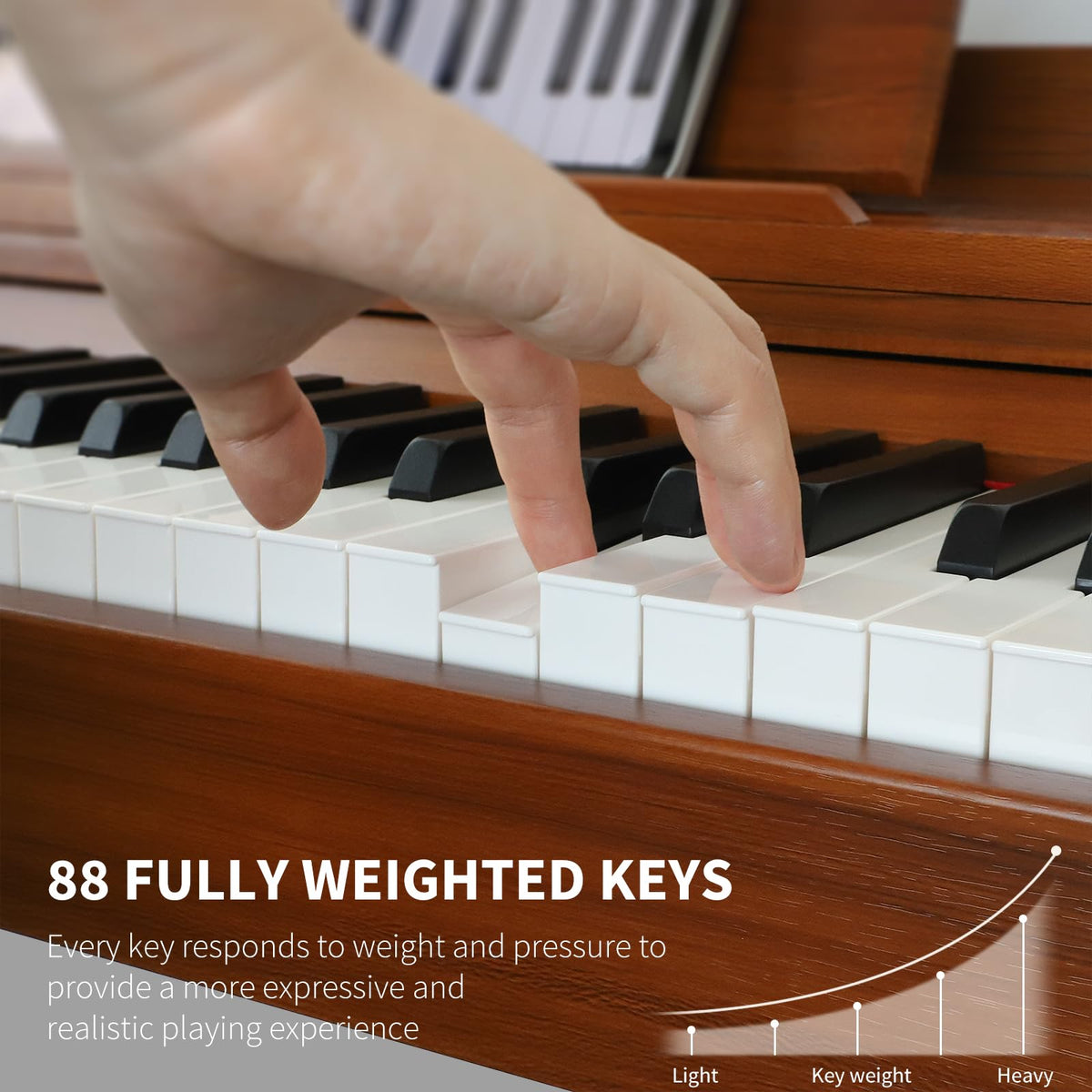88-key Weighted Hammer-Action Digital Piano T5580