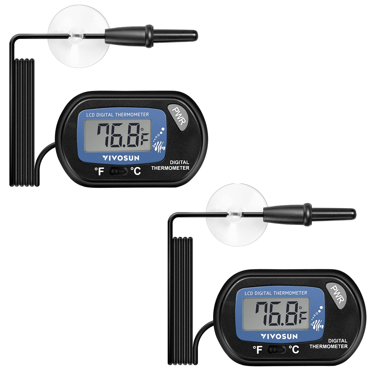 2-Pack LCD Digital Aquarium Thermometer I499582