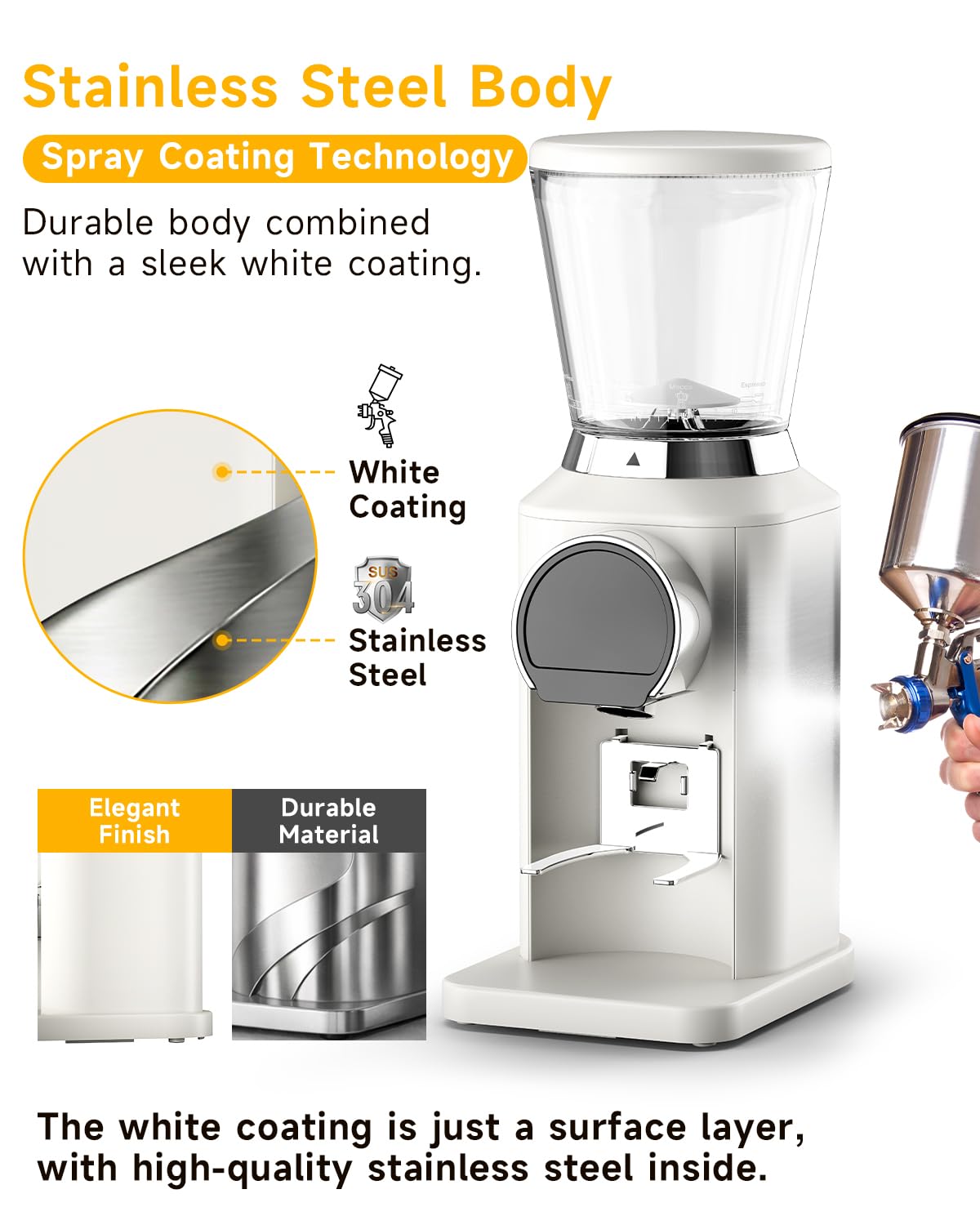 Conical Burr Coffee Grinder, 34 Settings M4200