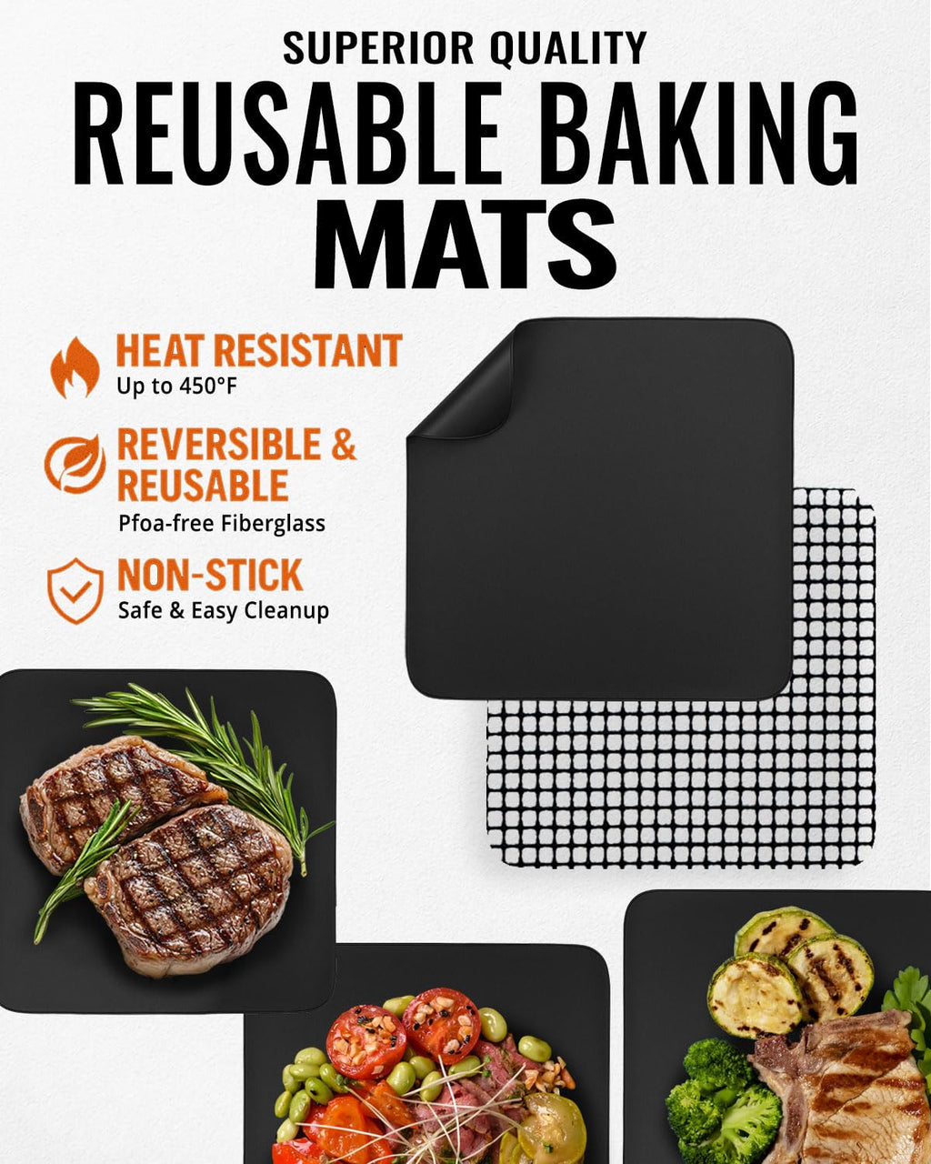 Reusable Silicone & Fiberglass Air Fryer Liners T139909