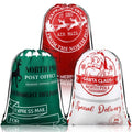 8 Pcs Christmas Drawstring Gift Bags M664651