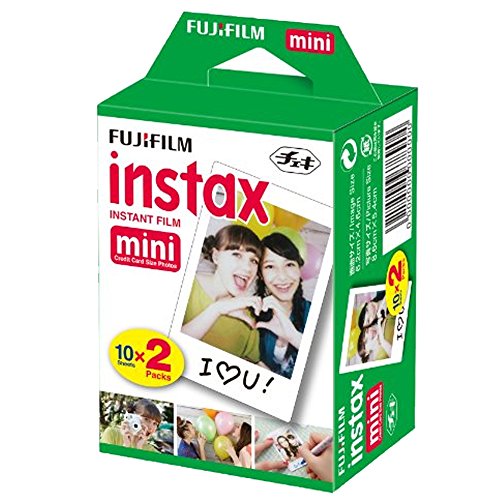Instant Film Camera Pastel Blue with Twin Pack Instant Film 20 Prints and Case D747067