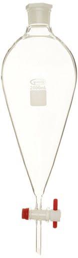 Glass Conical Separatory Funnel with PTFE Stopcock Q3168
