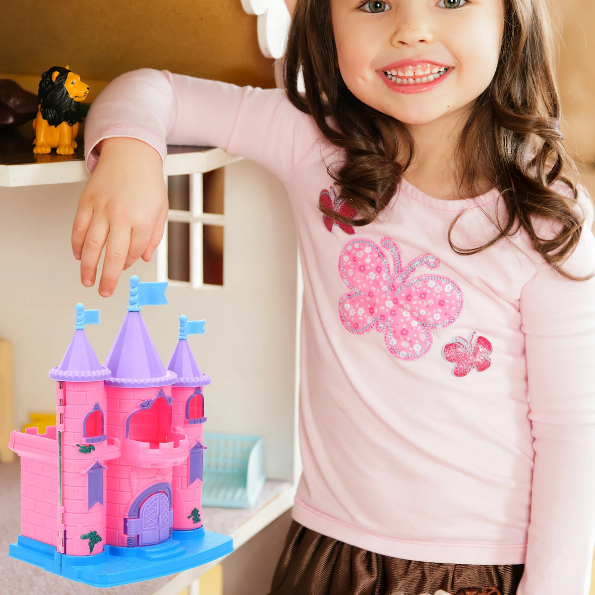 Luxury Plastic Dollhouse Castle Kit 2 Pcs G154430