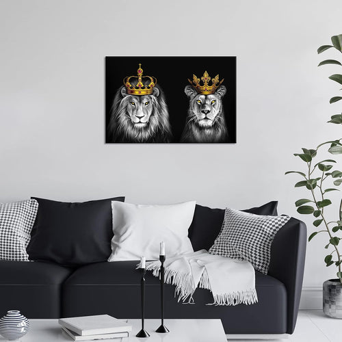 2 Pieces King Animal Canvas Wall Art 24x36inch N790