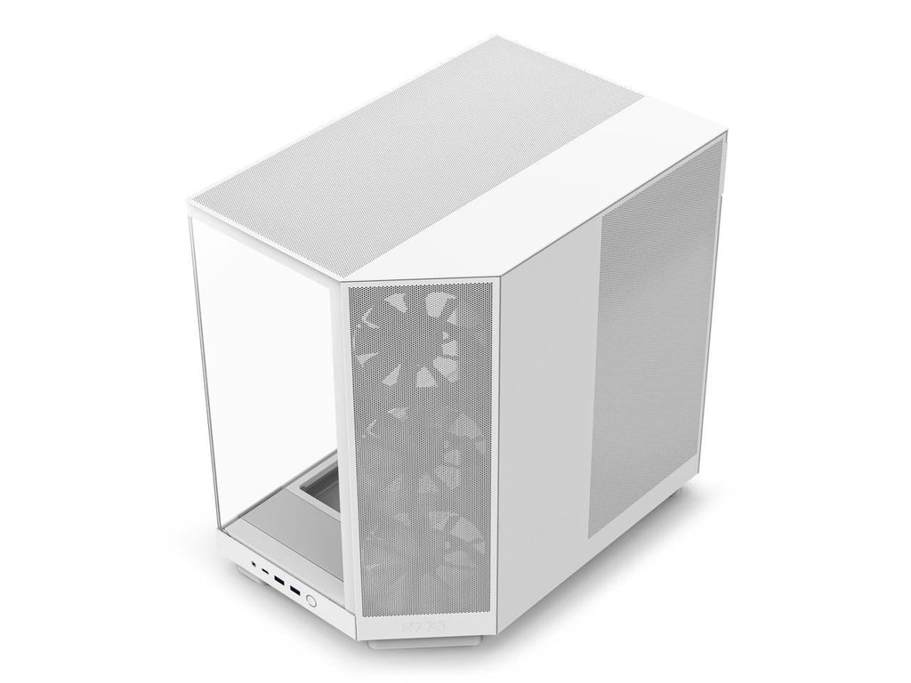 White Compact Dual-Chamber Mid-Tower Airflow Case T54110