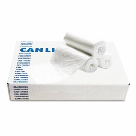 56 Gal 0.6 Mil White Waste Can Liners F276802