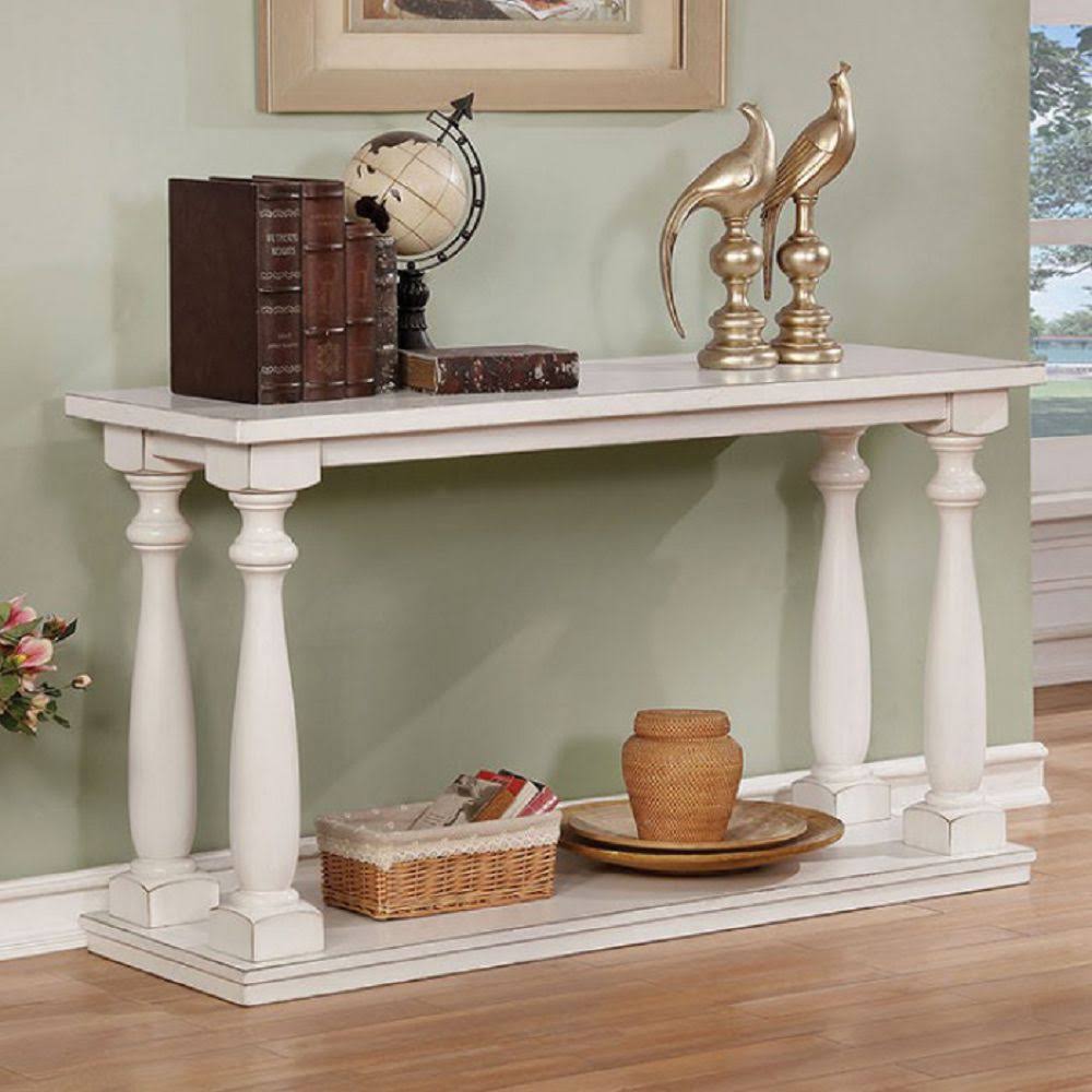 Antique White Sofa Table C566