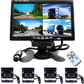 7 Inch 4 Split Monitor with 4 Cameras Waterproof Auto Camera with Cables H930786