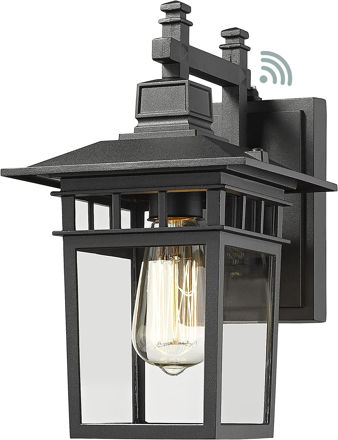 Textured Black Cast Aluminum Outdoor Wall Light I42024