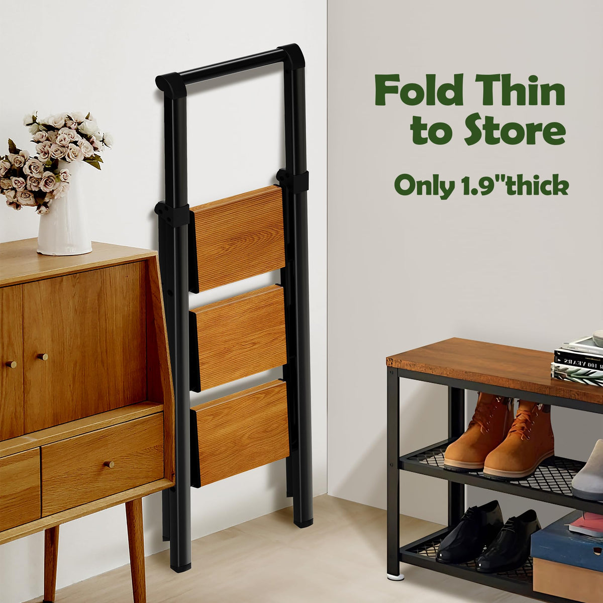 3 Step Aluminum Foldable Step Stool H31411
