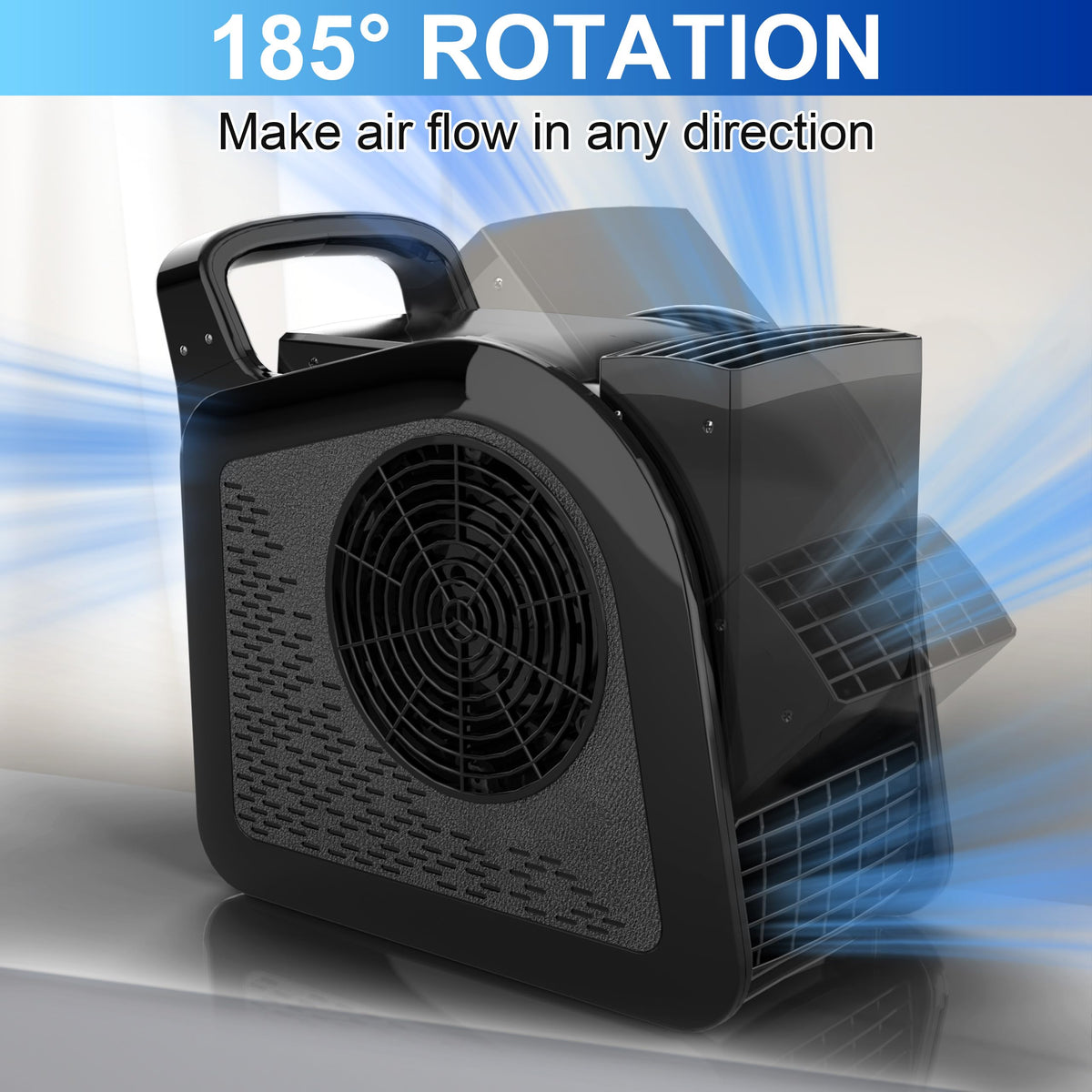 Portable High Velocity Floor Fan with 3 Speeds, Black W808533