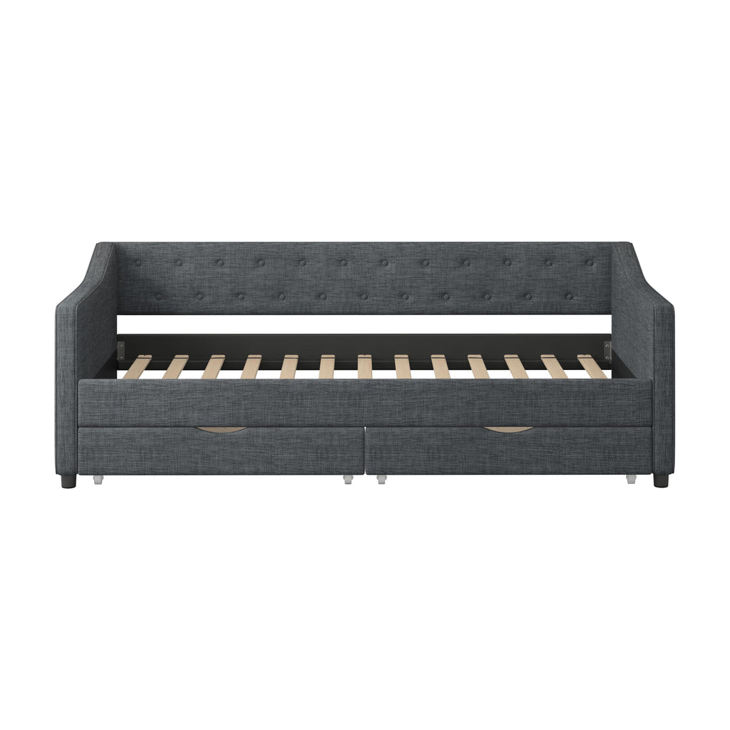 Upholstered Twin Size Daybed with Drawers L29392