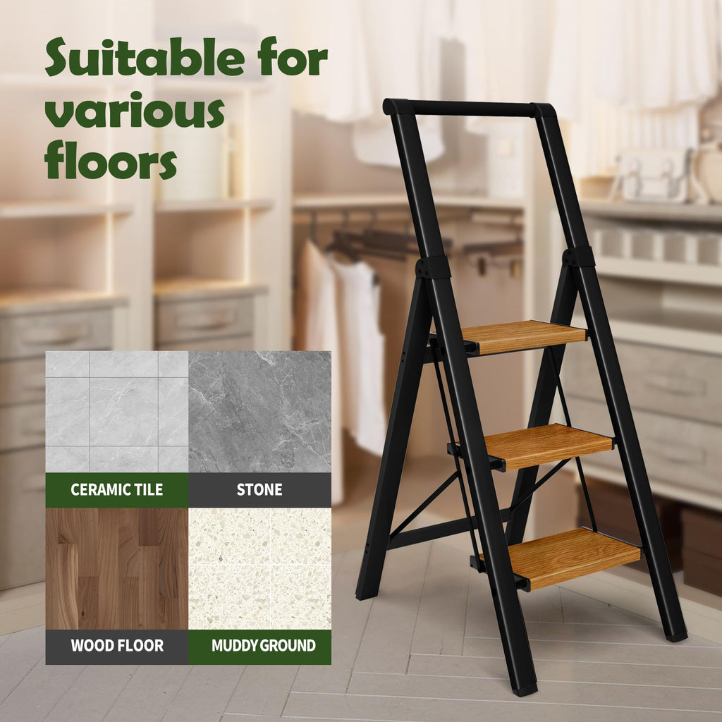 3 Step Aluminum Foldable Step Stool H31411