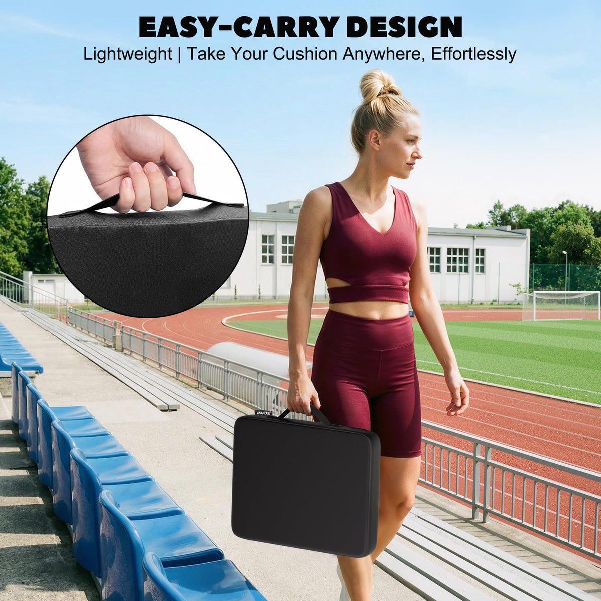 Portable Waterproof Oxford Stadium Seat Cushions 2-Pack W637844